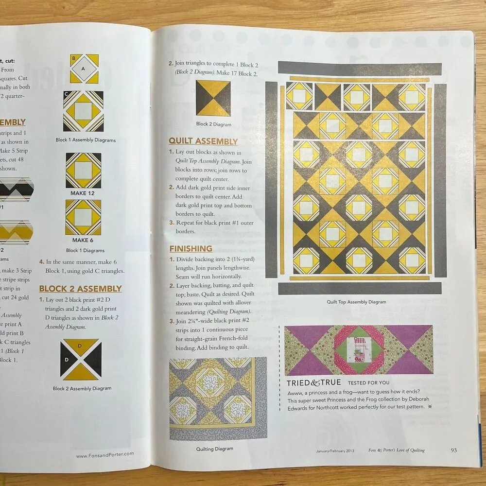 Magazine Lot Fons and Porters Love of Quilting From 2013 Set of 3